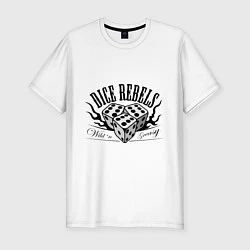 Футболка slim-fit Dice Rebels, цвет: белый