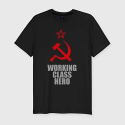 Футболка slim-fit Working class hero, цвет: черный