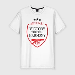 Футболка slim-fit Arsenal: Victory Harmony, цвет: белый