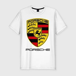 Футболка slim-fit Porsche Stuttgart, цвет: белый