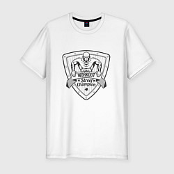 Футболка slim-fit Workout Street Champion, цвет: белый