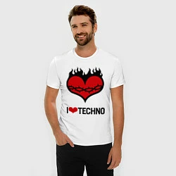 Футболка slim-fit Techno heart, цвет: белый — фото 2