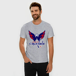 Футболка slim-fit Washington Capitals: Ovechkin, цвет: меланж — фото 2