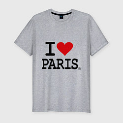 Футболка slim-fit I love Paris, цвет: меланж