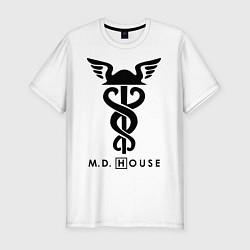 Футболка slim-fit M.D. House, цвет: белый