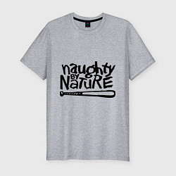 Футболка slim-fit Naughty by nature, цвет: меланж