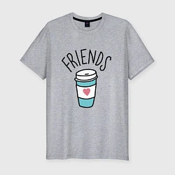 Футболка slim-fit Best friends, цвет: меланж