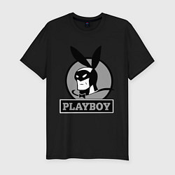 Футболка slim-fit Playboy (Человек-кролик), цвет: черный
