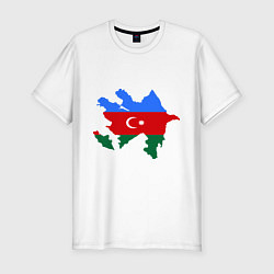 Мужская slim-футболка Azerbaijan map