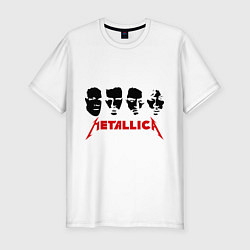 Футболка slim-fit Metallica (Лица), цвет: белый