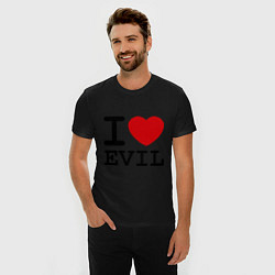 Футболка slim-fit I love evil, цвет: черный — фото 2