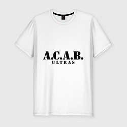 Футболка slim-fit A.C.A.B. Ultras, цвет: белый