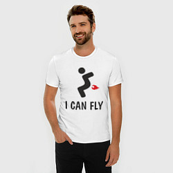 Футболка slim-fit I can fly - Я умею летать, цвет: белый — фото 2