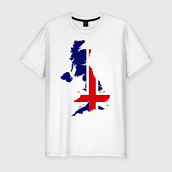 Футболка slim-fit Великобритания (Great Britain), цвет: белый