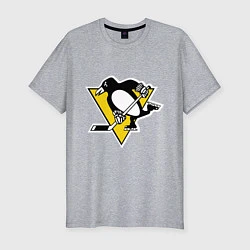 Мужская slim-футболка Pittsburgh Penguins