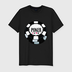 Футболка slim-fit Poker, цвет: черный