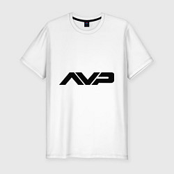 Мужская slim-футболка AVP: White Style