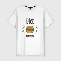 Футболка slim-fit Diet. Not Today, цвет: белый