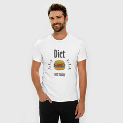 Футболка slim-fit Diet. Not Today, цвет: белый — фото 2