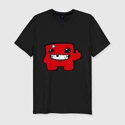 Мужская slim-футболка Super Meat Boy