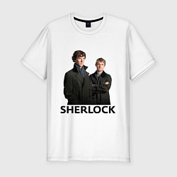 Мужская slim-футболка Sherlock