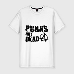Мужская slim-футболка Punks not dead