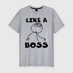 Мужская slim-футболка Like a boss