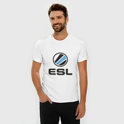 Футболка slim-fit ESL, цвет: белый — фото 2