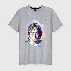 Футболка slim-fit John Lennon: Art, цвет: меланж