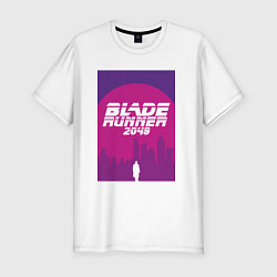 Мужская slim-футболка Blade Runner 2049: Purple