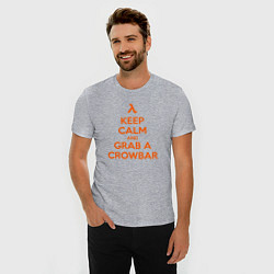 Футболка slim-fit Keep Calm & Grab a Crowbar, цвет: меланж — фото 2