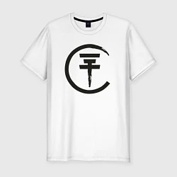 Футболка slim-fit Tokio Hotel: Black Symbol, цвет: белый