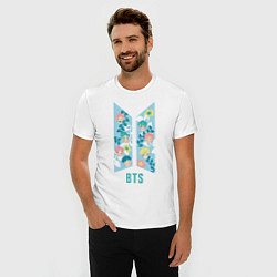 Футболка slim-fit BTS Army Floral, цвет: белый — фото 2