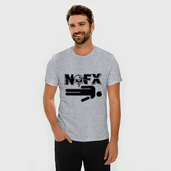 Футболка slim-fit NOFX crushman, цвет: меланж — фото 2