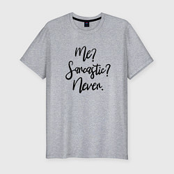 Футболка slim-fit My Sarcastic Never, цвет: меланж