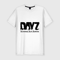 Футболка slim-fit DayZ: Slay Survive, цвет: белый