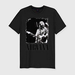 Мужская slim-футболка Black Nirvana