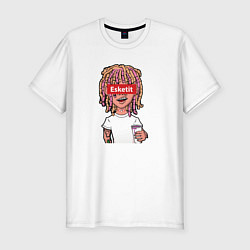 Футболка slim-fit Lil Pump: Esketit Style, цвет: белый