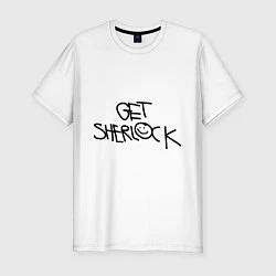 Мужская slim-футболка Get sherlock