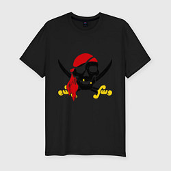 Мужская slim-футболка Пиратская футболка