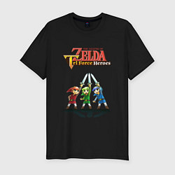 Футболка slim-fit Zelda: Tri Force Heroes, цвет: черный