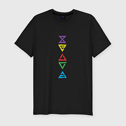 Мужская slim-футболка Знаки ведьмака Colors