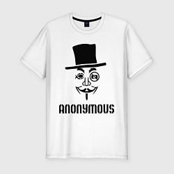 Футболка slim-fit Anonymous, цвет: белый