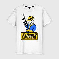 Футболка slim-fit Fallout 3 Man, цвет: белый