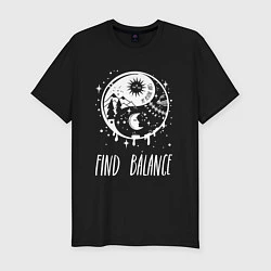 Мужская slim-футболка Find Balance