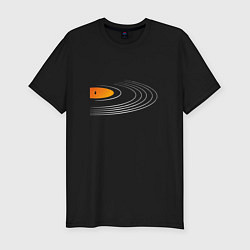 Футболка slim-fit Винил, цвет: черный
