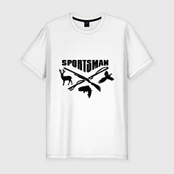 Футболка slim-fit Hunter Sportsman, цвет: белый