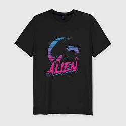 Футболка slim-fit Alien: Retro Style, цвет: черный