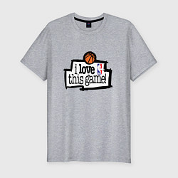 Футболка slim-fit Basketball: I love this game, цвет: меланж