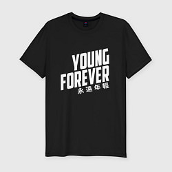 Мужская slim-футболка Young Forever